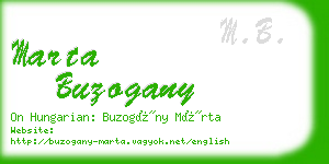 marta buzogany business card